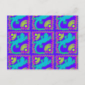 Funky Polka Dot Lizard Pattern Animal Design Briefkaart (Voorkant)