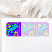 Funky Polka Dot Lizard Pattern Animal Design Etiket (Insitu)