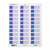 Funky Polka Dot Lizard Pattern Animal Design Etiket (Full Sheet)