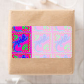 Funky Polka Dot Lizard Pattern Animal Design Etiket (Insitu)