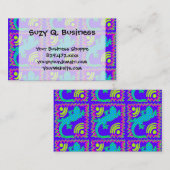 Funky Polka Dot Lizard Pattern Animal Design Visitekaartje (Voorkant / Achterkant)