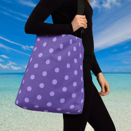 Funky Polka Dot Paarse Patroon Crossbody Bag Crossbody Tas