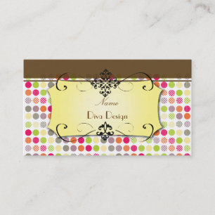 Funky Polka dots BusinessCard Visitekaartje