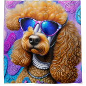 Funky Poodle Douchegordijn (Voorkant)