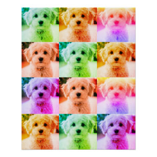 Funky pop art jaren 80 stijl voeg je eigen foto's  perfect poster