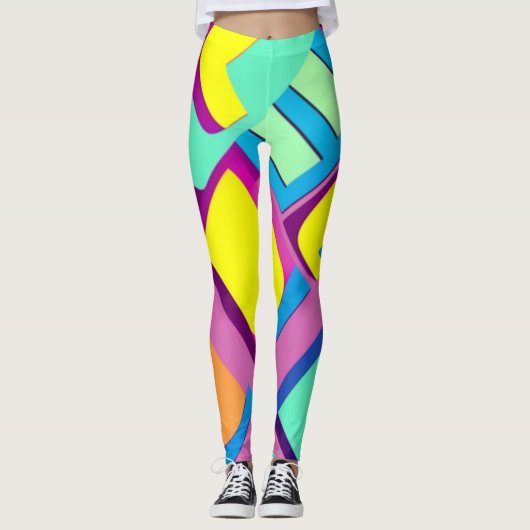 Funky Pop Art Leggings (Voorkant)