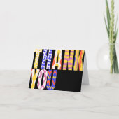 Funky Pop Vette Retro Typografie Levendig Dank Je Bedankkaart (Voorkant)