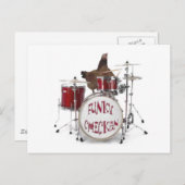 Funky poulet Carte postale (Devant / Derrière)