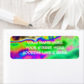 Funky Psychedelic Étiquettes de adresse (En situation)