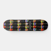 Funky psychedelic guitars model gepersonaliseerd skateboard (Horizontaal)
