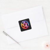 Funky Psychedelic Pentacle Sticker (Envelop)