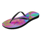 Funky Psychedelic Rainbow Colors Teenslippers (Schuin)