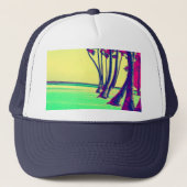 funky psychedelic strand design trucker pet (Voorkant)