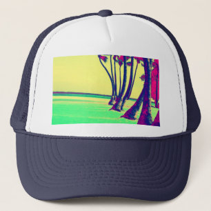funky psychedelic strand design trucker pet