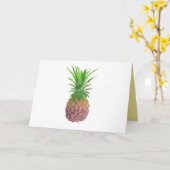 Funky Purple Ananas Votre Carte De Voeux Texte (Fleur jaune)