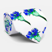 Funky Purple Blue Corn Motif Cravate (Roulé)