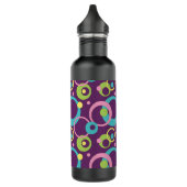 Funky Purple Circles Bouteille d'eau (Gauche)