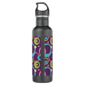 Funky Purple Circles Bouteille d'eau (Dos)