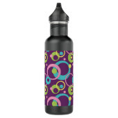 Funky Purple Circles Bouteille d'eau (Droite)