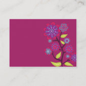 Funky Purple Flowers Wedding RSVP Kaart (Achterkant)