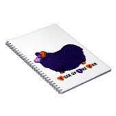 Funky Purple Ram Chinois Année Zodiac Carnet (Côté Droit)