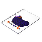 Funky Purple Ram Chinois Année Zodiac Carnet (Côté gauche)