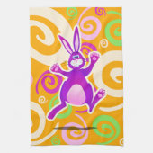 Funky rabbit, keukenhanddoek (Verticaal)