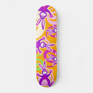 Funky rabbit, schaats skateboard