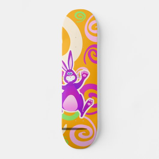 Funky rabbit, schaats skateboard (Voorkant)
