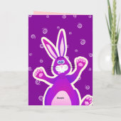 Funky rabbit, wenskaart kaart (Achterkant)