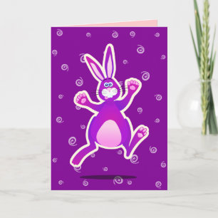 Funky rabbit, wenskaart kaart
