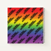 Funky Rainbow Background Gone Runtext Notitieboek (Achterkant)