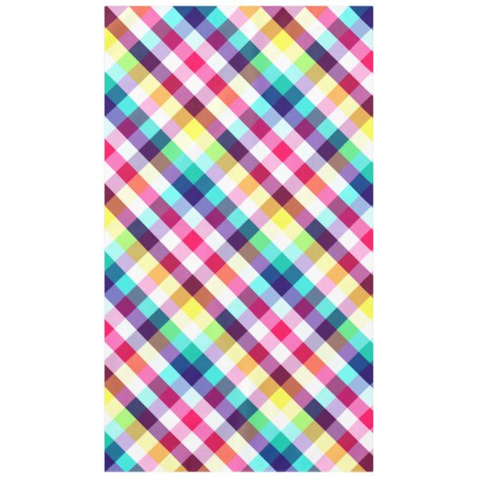 Funky Rainbow Plaid Motif grosse nappe (Devant)