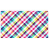 Funky Rainbow Plaid Motif grosse nappe (Devant (Horizontal))