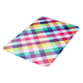 Funky Rainbow Plaid Patroon Grote Badmat (Gekanteld)