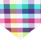 Funky Rainbow Plaid Pattern Grote Tafelloper (Hoek)