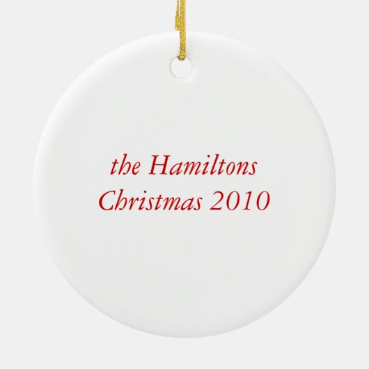 Funky Red- en Green Swirl-kerstversieringen Keramisch Ornament (Achterkant)