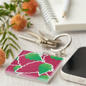 Funky red grappen sleutelhanger (Voorkant Rechts)