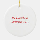 Funky Red & Pink Swirl-kerstversieringen Keramisch Ornament (Achterkant)