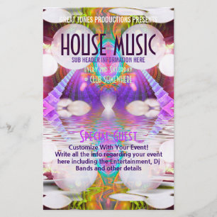 Funky Regenboog House Music Club Party Flyers