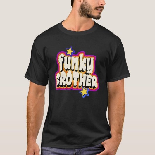 Funky  Retro 70s Funky Brother Disco Dancer T-shirt (Voorkant)