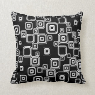 Funky Retro Black en White Pattern Kussen