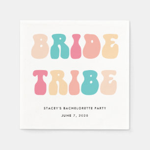 Funky Retro  Bride Tribe Bachelorette Servet