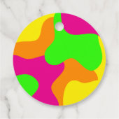 Funky Retro Bruiloftsfeestje Bedankjes Labels (Achterkant)