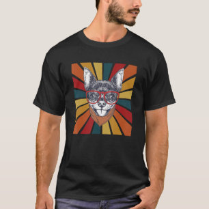 Funky Retro Chihuahua met zonnebrillen kleurrijke  T-shirt