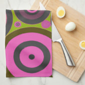 Funky Retro Circles American MoJo Serviette de cui (Quart Plié)
