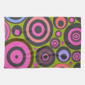Funky Retro Circles American MoJo Serviette de cui (Horizontal)