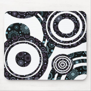 Funky Retro Circles Muismat