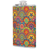 Funky Retro Colorful Mandala Pattern Heupfles (Links)