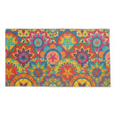 Funky Retro Colorful Mandala Pattern Kussensloop (Achterkant)